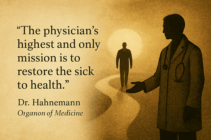 Aphorism - 1, “Hahnemann’s Vision of the True Physician” (True meaning of the “Sick”)