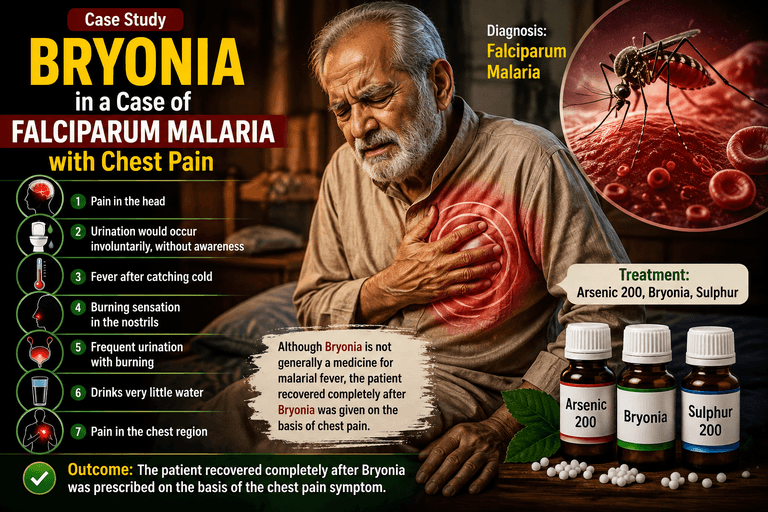 Bryonia in a Case of Falciparum Malaria with Chest Pain
